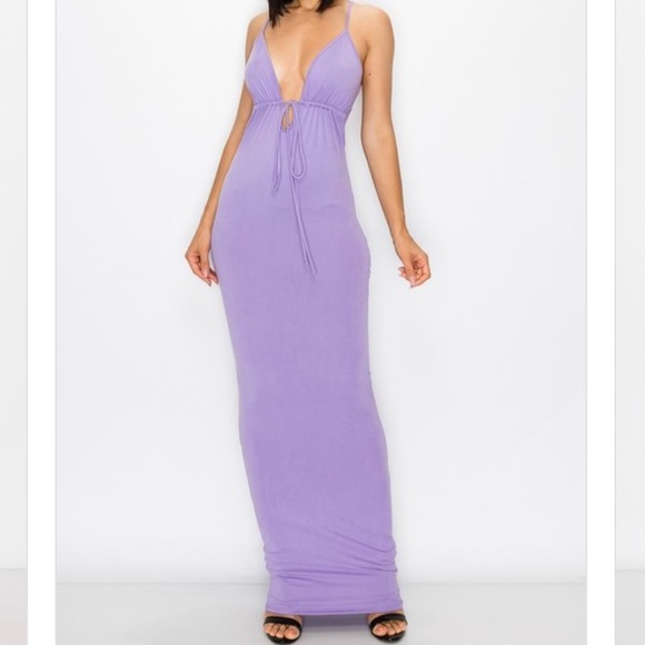 Lavender Long Maxi Dress - Picture 4 of 4